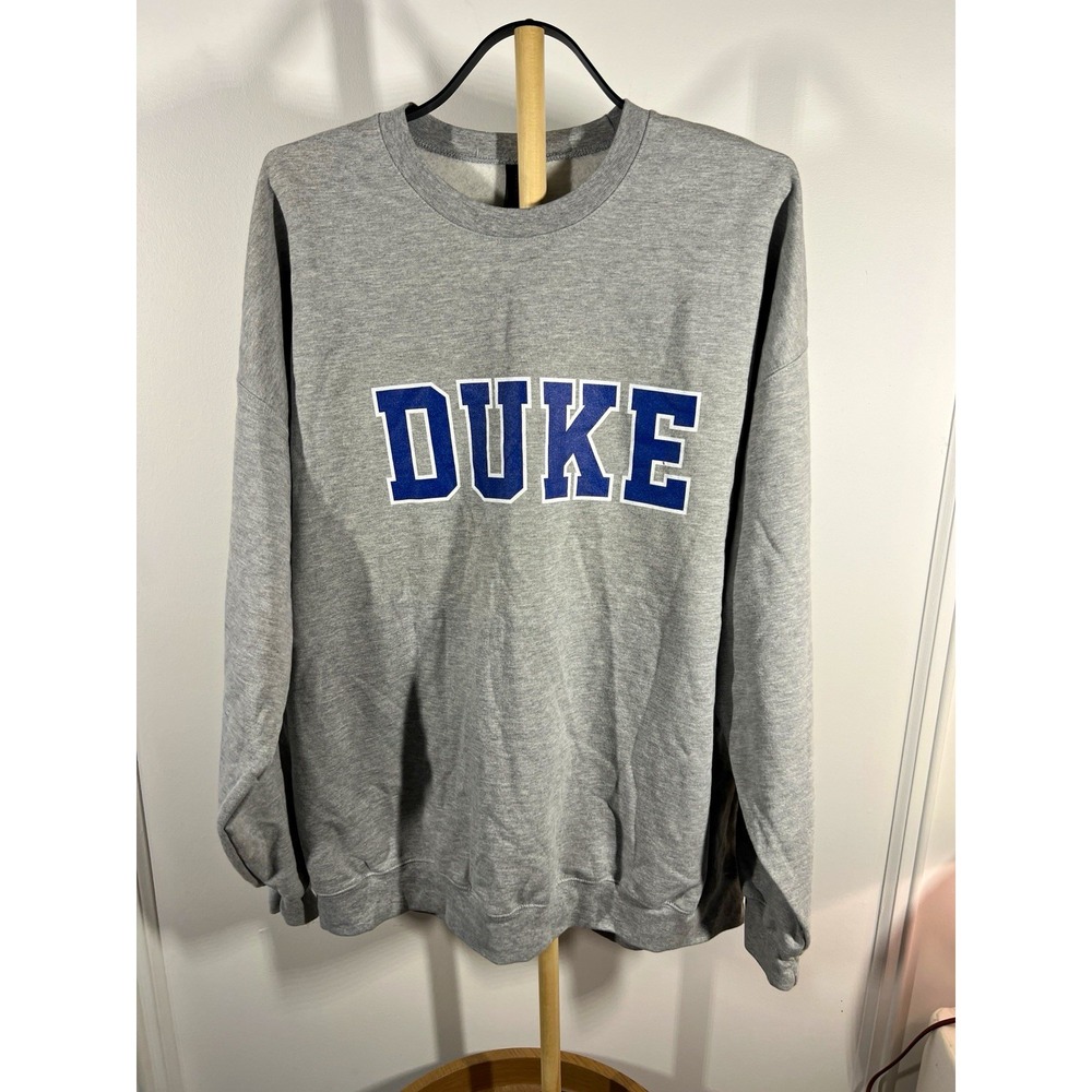 Duke Blue Devils Gildan Softstyle Sweatshirt Mens 2XL Gray NCAA College